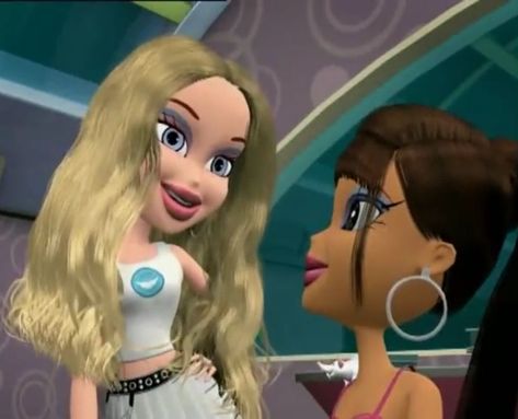 Bratz Blonde And Brunette, Blonde And Brunette Iconic Duos Cartoon, Blonde And Brunette Cartoon Characters, Jazmin Bratz, Bratz Reaction, Bratz Halloween, Anime Cartoon Characters, Judgemental People, Barbie Icon