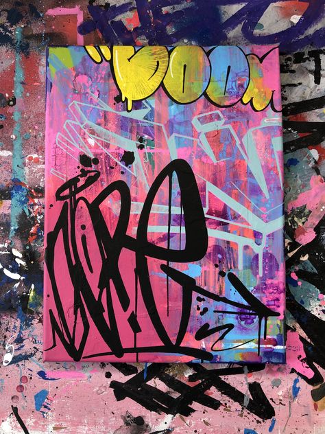 Graffiti Canvas Art, Style Hacks, Graffiti Style Art, Artwork Ideas, Street Life, Tableau Art, Graffiti Drawing, Art Easy, Torn Paper