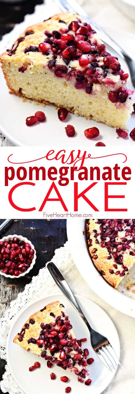 Pomegranate Recipes Dessert, Pomegranate Cake, Easy Holiday Dessert, Moist Cake Recipe, Pomegranate Recipes, Easy Holiday Desserts, Thanksgiving Desserts Easy, Moist Cake, Oreo Dessert