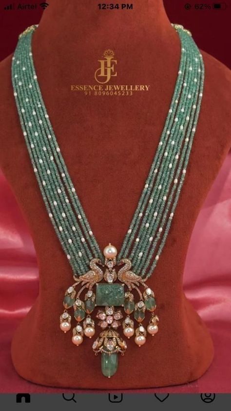 Beads Locket Designs, Pearls Sets Jewellery, Beaded Jewelry Gold Indian, Pearl Jewelry Design Indian, Emeralds Beads Jewellery, Indian Beaded Necklace, Latest Beads Jewellery Designs Indian, Beeds Chain Designs With Locket, Beads With Locket