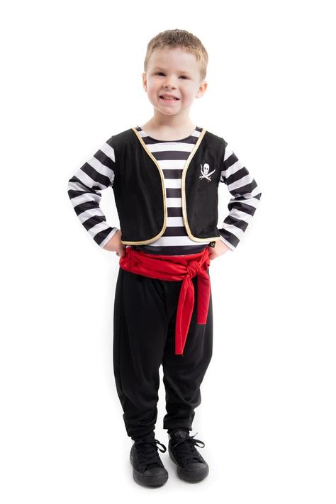 Little Adventures creates princess and hero dress-ups and adventure costumes to help a child's imagination grow. Find comfortable and washable dress-ups here. Pirate Pants, Black Pirate, Queen Dresses, Vest Set, Pirate Hats, Kids Adventure, Pirate Costume, Fancy Party, Boy Costumes