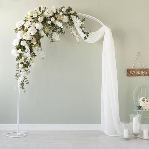 Simple Wedding Arch, Flower Archway, Archway Decor, Decorative Arch, White Wedding Arch, Wedding Archway, Floral Arch Wedding, Metal Wedding Arch, Wedding Ceremony Arch