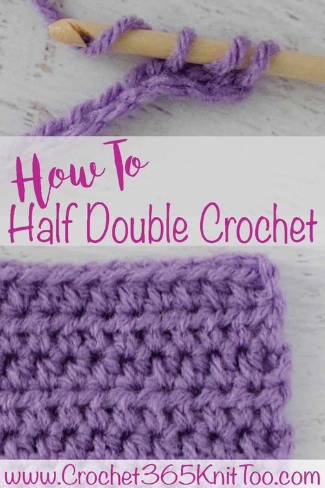 Double Crochet Baby Blanket, Crocheting Tutorials, Hdc Crochet, Beginning Crochet, Learn Crochet, Crochet 101, Popular Crochet, Half Double Crochet Stitch, Knitting Loom