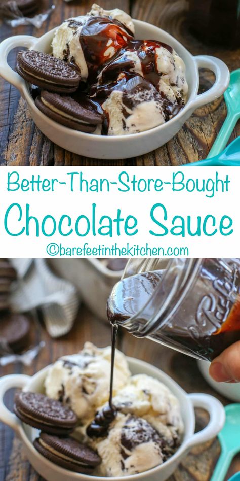 Simple Homemade Chocolate Sauce Easy Chocolate Sauce, Diy Chocolate Sauce, How To Make Chocolate Syrup Homemade, Easy Chocolate Sauce For Ice Cream, Homemade Chocolate Syrup For Milk, Homemade Chocolate Sauce, Chocolate Sauce Recipes, Dessert Sauces, Chocolate Syrup