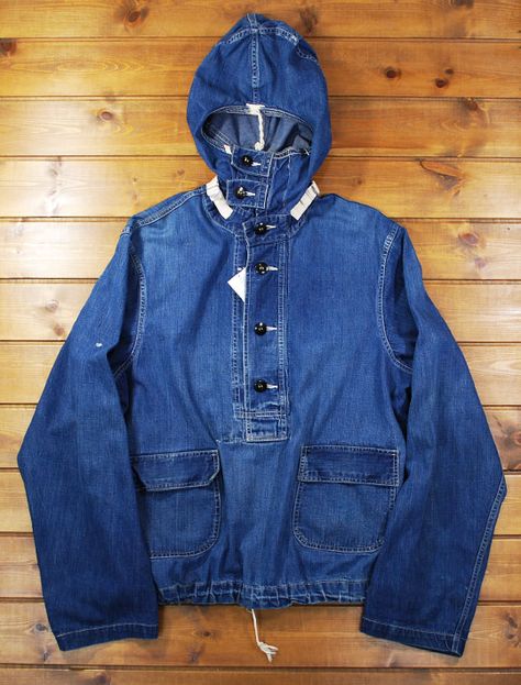 SANFORIZED: 40's USN SMOCK American Vintage Clothing, Deconstruction Fashion, Workwear Vintage, Mens Fashion Rugged, Vintage Windbreaker, Military Outfit, Heritage Fashion, Denim Jacket Men, Men Fashion Casual Outfits