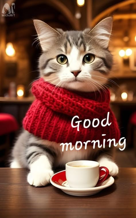 Sending Positive Vibes Your Way, Good Morning Cats, Sending Positive Vibes, Funny Good Morning Messages, Living In An Apartment, Good Morning Cat, Funny Cat Images, Inspirational Good Morning Messages, Lovely Good Morning Images