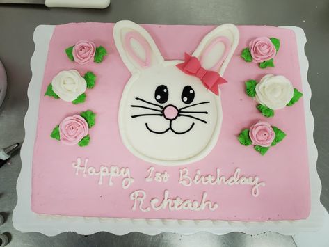 Bunny Sheet Cake Birthday, Bunny Sheet Cake, Sheet Cake Birthday, Birthday Sheet Cake, Bunny Cakes, Birthday Sheet Cakes, Easter Bunny Cake, Sheet Cakes, Bunny Birthday