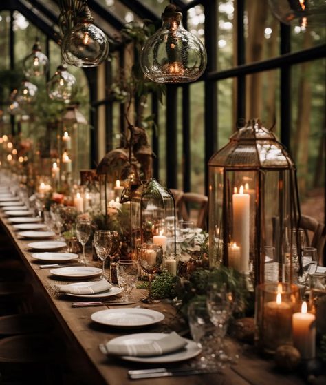 51 Wedding Centerpiece Ideas We’re Swooning Over Magical Forest Wedding, Enchanted Forest Wedding Theme, Twilight Wedding, Forest Theme Wedding, Dream Wedding Decorations, Enchanted Forest Wedding, Enchanted Wedding, Greenhouse Wedding, Fairy Wedding