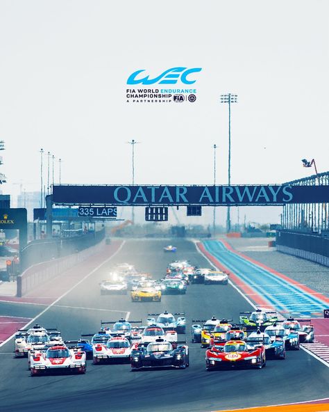 335 laps to go. The FIA World Endurance Championship has officially started in Qatar. Watch all the action LIVE on FIAWEC.tv #WEC… | Instagram World Endurance Championship, Stadium Architecture, Qatar Airways, Qatar, Dream Cars, Motorsport, Architecture, Cars, Tv