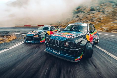 Mark Riccioni on Instagram: “Throwback Thursday: @redbulldriftbrothers driftin’ the Transfagarasan Highway photographed for @bilstein_official back in 2017 🏁…” Phonk Drift, E30 Drift, Electro House Music, Car Valet, Drift Truck, Drift Trike, Cars Music, Bmw Classic, Car Sounds