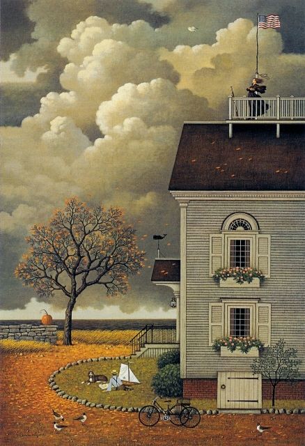 Arte Naive, Charles Wysocki, Primitive Painting, Americana Art, Arte Folk, Primitive Folk Art, American Folk Art, Art Brut, Arte Popular