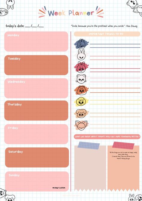 School Timetable, Study Planner Printable, Kids Notes, Writing Paper Printable Stationery, Note Pad Design, Kids Schedule, Kids Planner, Monthly Plan, Weekly Planner Template