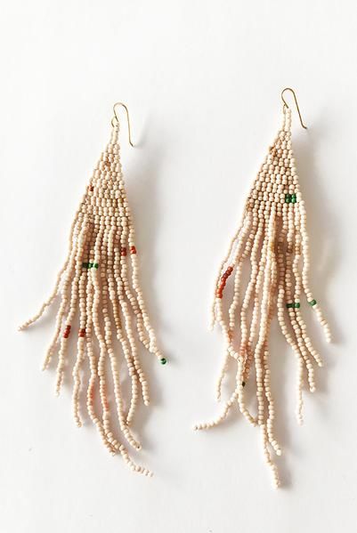 Hand beaded by Salihah Moore in Boulder, Co. Artisan Green Handwoven Beaded Earrings, Nickel-free Brass Beaded Earrings, Nickel-free Brass Teardrop Beaded Earrings, Bohemian Handwoven Brass Beaded Earrings, Adjustable Hand-strung Southwestern Beaded Earrings, Brick Stitch Earrings, Earrings Inspiration, Beaded Jewelry Patterns, Brick Stitch