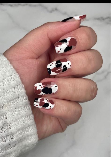 Cowprint nails, Ella+Mila nail polish Love Lights, Quick Dry Nail Polish, Dry Nails Quick, Cow Nails, Dry Nail Polish, Professional Nails, Cow Print, Love And Light, Lighting Collections