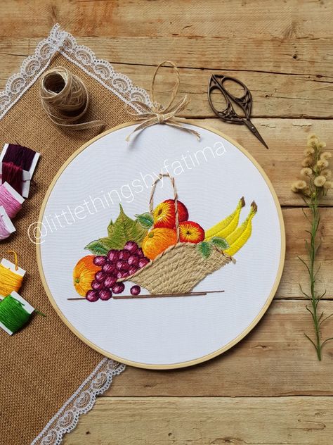 Apple embroidery Banana embroidery Orange embroidery Grapes embroidery Basket embroidery Fruit Basket Embroidery, Banana Embroidery, Grapes Embroidery, Basket Embroidery, Apple Embroidery, Vegetable Plate, Orange Embroidery, Fruit Basket Gift, Denim Bag Patterns