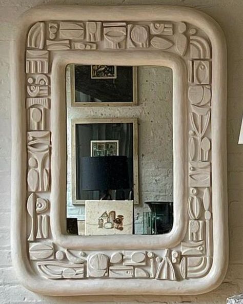 Diy Mirror Frame Decoration, Mirror Frame Diy, Artist Photography, Diy Mirror, Mirror Art, Modern Lamp, Mirror Designs, Decoration Home, Art Furniture