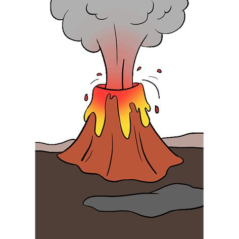 How to Draw Volcano: Step 10 Volcanic Ash Drawing (for painting) Volcano Drawing Simple, Draw Volcano, Ash Drawing, Volcano Drawing, Volcano Project, Pretty Waterfall, Element Chemistry, Hijab Hipster, Erupting Volcano