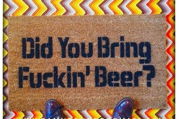 Bring fuckin beer, funny rude doormat Our eco-friendly door mats are memes for your front door. 👣 From nerdy home humor to straight up rude, offensive styles, a personalized welcome mat makes a great housewarming or wedding gift. 🖖 Join our mailing list for 10% off today! http://bit.ly/DamnGoodPin 👏  https://www.damngooddoormats.com/  #funnyDoormat #rudeDoormat #NerdyGifts #DamnGoodDoormats #BoyfriendGifts #ecofriendlyHouseware Custom Door Mats, Outside Door Mats, Best Friend Birthday Present, Gift Best Friend Birthday, Cool Doormats, Funny Rude, Printable Gift Cards, All Beer, Funny Doormats