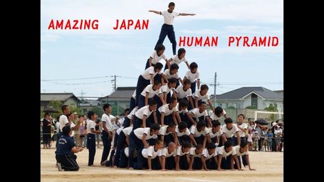 Incredible Human Pyramid! See Dangerous Video Of "Gymnastic Formation!"  "What The Friday" Has The Details! 3 Stunt Group Pyramids, Human Needs Pyramid, Human Pyramid Formation, Meroe Pyramids, Human Pyramid, Pyramid Training, Relay Races, The Friday, Tokyo Olympics