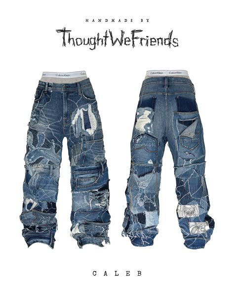 Roblox Pants, Diy Distressed Jeans, Friendship Group, Mens Fashion Denim, Denim Men, Streetwear Inspo, Denim Art, Custom Jeans, Cool Instagram