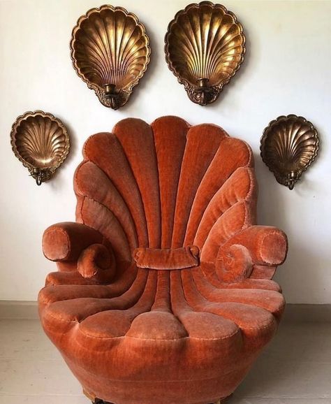 Upholstery Design, Statement Chairs, Dream Cottage, Shell Chair, Clam Shell, Antique Design, House Goals, Dream Decor, Dream House Decor