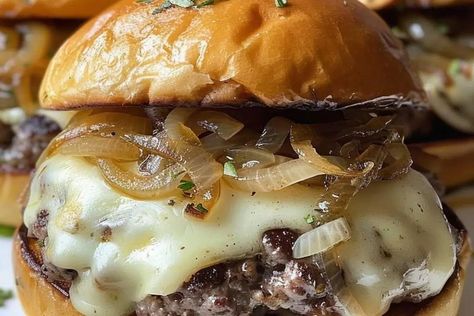 You searched for french onion soup burgers - recipestasteful Onion Soup Burgers, Frozen Beef, Hamburger Patties, Beef Patty, French Onion Soup, French Onion, Onion Soup, Beef Dishes, Sandwiches