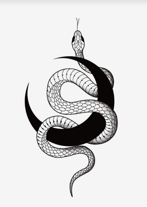 Aesthetic Snake Drawing, Snake Tattoo Behind Ear, Feminine Snake Tattoo, Snake Artwork, Black Snake Tattoo, Vietnam Tattoo, Snake Goddess, Cobra Tattoo, Black Moon Lilith