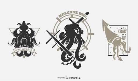 Kraken Monster, Inspiration Draw, Different Quotes, Educational Projects, Layout Template, Illustration Inspiration, Kraken, Create A Logo, Graphic Image