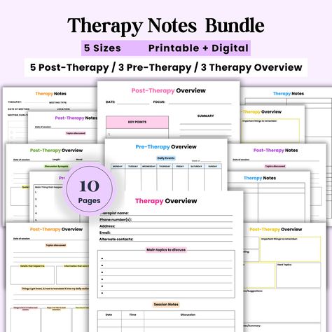 Therapist Note Sheets, Therapist Worksheet, Therapist Note Template, Therapist Notebook, Counseling Notes, Mental Health, Therapy Progress Therapy Notes Template, Therapy Session Notes, Counseling Notes, Emotional Processing, Notes Examples, Health Notes, Therapy Notes, Note Template, Note Sheet