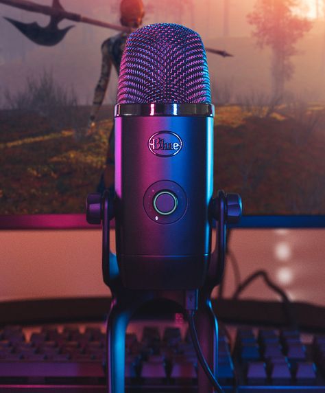 Yeti Aesthetic, Microphone Aesthetic, Microphone For Gaming, Blue Mic, Yeti Microphone, Blue Yeti Microphone, Audiophile Headphones, Voice Levels, Gaming Microphone