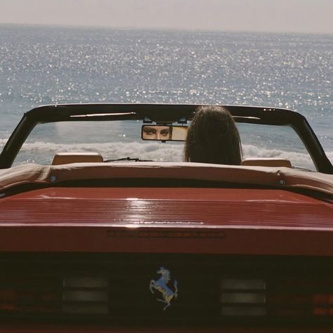 Classy Badassery on Instagram: “Forget about all the reasons why something may not work. You only need to find one good reason why it will.” Red Convertible, Red Car, The Ocean, Ferrari, Convertible, A Woman, The Beach, Red, Instagram