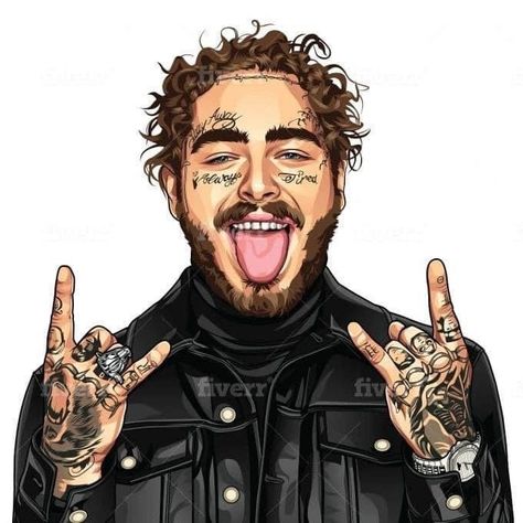 Sublimation design Post Malone Wallpaper, Hip Hop Wallpaper, Dope Cartoons, Draw Vector, Anime Rapper, Hip Hop Artwork, Pop Art Images, Rapper Art, Scary Wallpaper