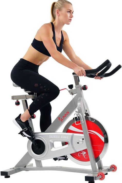 Sunny Health & Fitness SF-B901B Stationary Bike Spin Exercise, Exercise Cycle, Best Home Workout Equipment, Indoor Cycling Workouts, Best Exercise Bike, Spinning Bike, Indoor Cycling Bike, Recumbent Bike Workout, Spin Bike