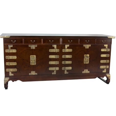 Korean Furniture, Cabinet Sideboard, Asian Homes, Bedroom Items, Red Lantern, Online Furniture Shopping, Wood Sideboard, Dark Stains, Asian Antiques