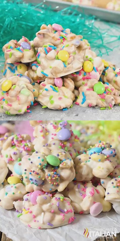 Here comes Peter Cottontail and he is going to love this crockpot candy!!! 🐰 #crockpotcandy #easter #dessert Crockpot Candy, Here Comes Peter Cottontail, Easter Snacks, Easter Sweets, Easter Desserts Recipes, Easter Baking, Peter Cottontail, Easter Dinner, Easter Chocolate