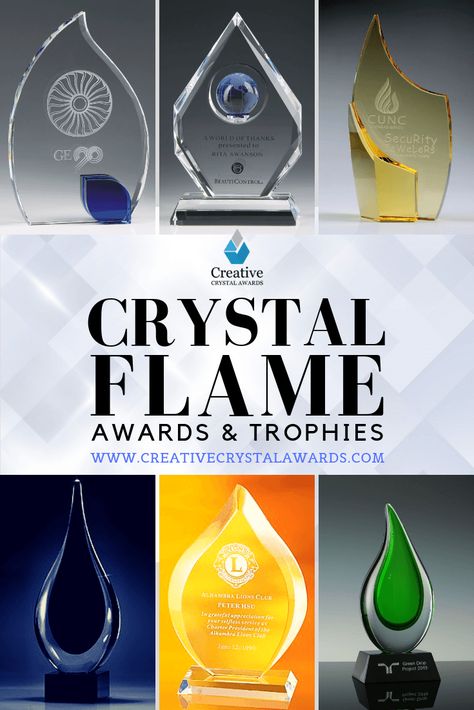 Creative Crystal Awards USA's best awards and trophy manufacturer offering finest quality crystal flame awards, art glass flame awards, flame shaped crystal awards, flame crystal plaque awards that will best match with any of your corporate recognition award event. In our vast collections, you will find many different unique designs crystal flame awards and crystal flame trophies which are available in different colors, shapes, sized and budgets. Crystal Trophy Design, Design Awards Trophy, People Choice Awards Trophy, Film Awards Trophy, Crystal Awards Trophy, Employee Awards, Crystal Awards, Milk Packaging, Recognition Awards