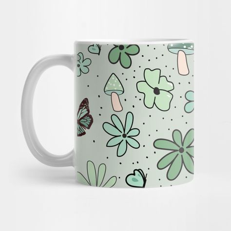 Mug Aesthetic Design, Mug Designs Aesthetic, Taza Aesthetic, Aesthetic Mug Design, Tazas Aesthetic, Cute Mugs Aesthetic, Painting Mugs, Aesthetic Mugs, Mugs Aesthetic