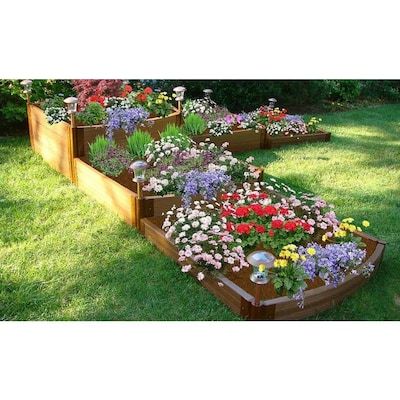 Small Flower Gardens, Raised Garden Bed Kits, Raised Flower Beds, Building A Raised Garden, Diy Raised Garden, Garden Wallpaper, Garden Bed, Flower Bed, Wooden Garden