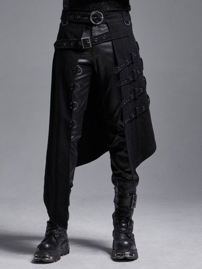 Metal Outfit Men, Vkei Fashion, Gothic Fashion Men, Metal Outfit, Estilo Emo, Steampunk Dress, Irregular Skirt, Rock Punk, Punk Rave