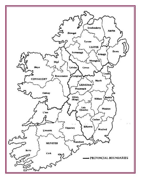 Old Irish provinces and counties County Cavan, County Mayo Ireland, Map Of Ireland, County Cork Ireland, Ireland Map, County Mayo, County Galway, County Donegal, Marriage Records