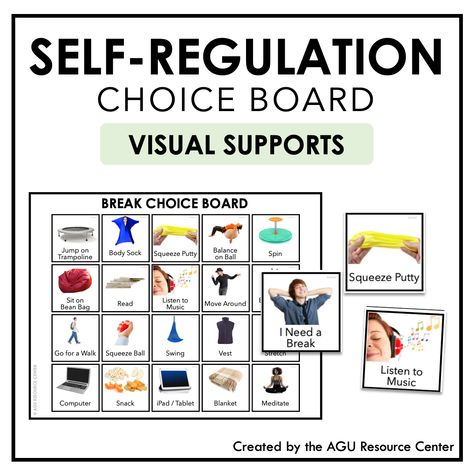 This resource provides incorporates self-regulation and coping strategies for your learners through visual supports. Research shows that having visual supports for self-regulation and coping strategies helps students practice and apply these skills. Across settings: It includes visual supports for your classroom, across classes, in the office, or at home for families. Student-level: It also includes visual supports for individual learner schedules, activity schedules, and communication systems. Slp Social Skills, Visual Cues For Preschool, Visual Supports Classroom, Calm Down Visuals, The Zones Of Regulation, Aba Therapy Activities, Positive Behavior Support, Listen To Reading, Visual Supports