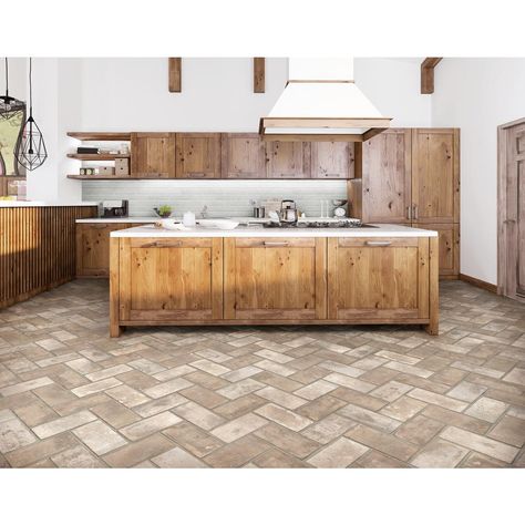 MSI Capella Ivory Brick 5 in. x 10 in. Glazed Porcelain Floor and Wall Tile (5.55 sq. ft. / case)-NCAPIVOBRI5X10 - The Home Depot Brick Look Tile, Reclaimed Brick, Matte Tile, Modern Tiles, Brick Flooring, Shower Surround, Brick Tiles, Porcelain Floor, Brick Patterns