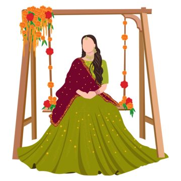 Mehendi Caricature Bride, Mehendi Bride Illustration, Haldi Groom Illustration, Mehandi Caricature, Mehndi Bride Illustration, Hindu Wedding Couple Cartoon, Mehendi Invitation Card Background, Marry Couple, Groom Kurta