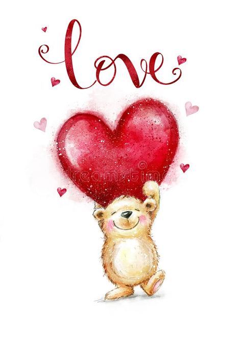 Valentine Drawing, Valentine Heart Card, Valentines Day Drawing, Love Bears All Things, Holiday Graphics, Preschool Valentines, Cute Teddy Bear, Heart Valentines, Valentines Wallpaper