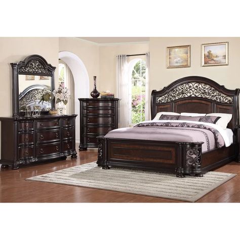 Fleur De Lis Living Winkelman Queen Standard 4 Piece Bedroom Set & Reviews | Wayfair Wayfair Bedroom, Idea Bilik Tidur, Queen Sized Bedroom Sets, King Size Bedroom Sets, 5 Piece Bedroom Set, Queen Sized Bedroom, Platform Bedroom Sets, King Sized Bedroom, Gorgeous Bedrooms