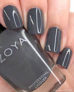 Zoya Tieran Nail Designs Easy Diy, Shellac Nail Colors, Grey Nail, Nail Polish Colors Summer, Grey Nail Polish, Classy Nail Art, Pedicure Ideas, Gray Polish, My Top 3