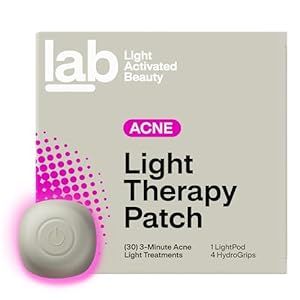 Light Activated Beauty l.a.b Light Therapy Acne Patch, 1-Pack, LED Red and Blue Light Hydrocolloid Acne Patches, Fast Acting 3 Minute Skin Care Pimple Patch Spot Regimen for Zits, Blemishes, 30 Uses Relieve Sinus Pressure, Acne Light Therapy, Acne Patches, Acne Patch, Pimple Patch, Red Light Therapy, Nail Kit, Light Therapy, Skin Care Tools