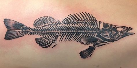 Fish Tattoo Forearm, Fish Skeleton Tattoo, Skeleton Tattoo Ideas, Fish Bone Tattoo, Skeleton Fish, David Tattoo, Jack Tattoo, Skeleton Tattoo, Henna Drawings