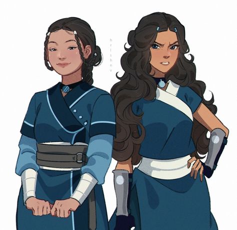 Avatar The Last Airbender Oc Water Tribe, Katara Hairstyle, Katara Drawing, Katara Hair, Katara Outfit, Katara Fan Art, Atla Katara, Katara Avatar, Avatar Ang