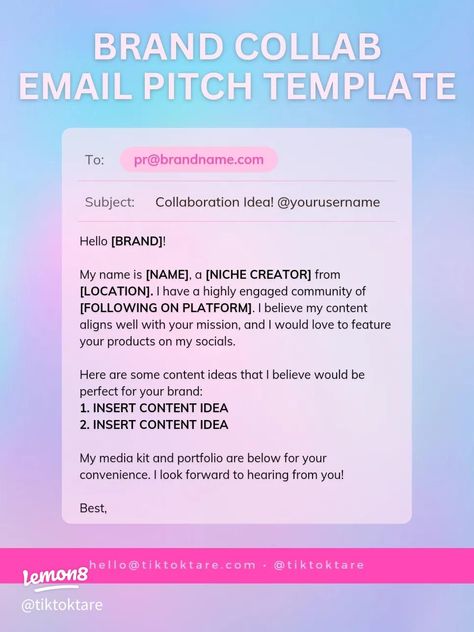 Pr List Email, Pr Email Template, Youtube Channel Branding, Income Quotes, Ugc Examples, Brand Collab, Micro Influencer, Video Design Youtube, Social Media Content Strategy